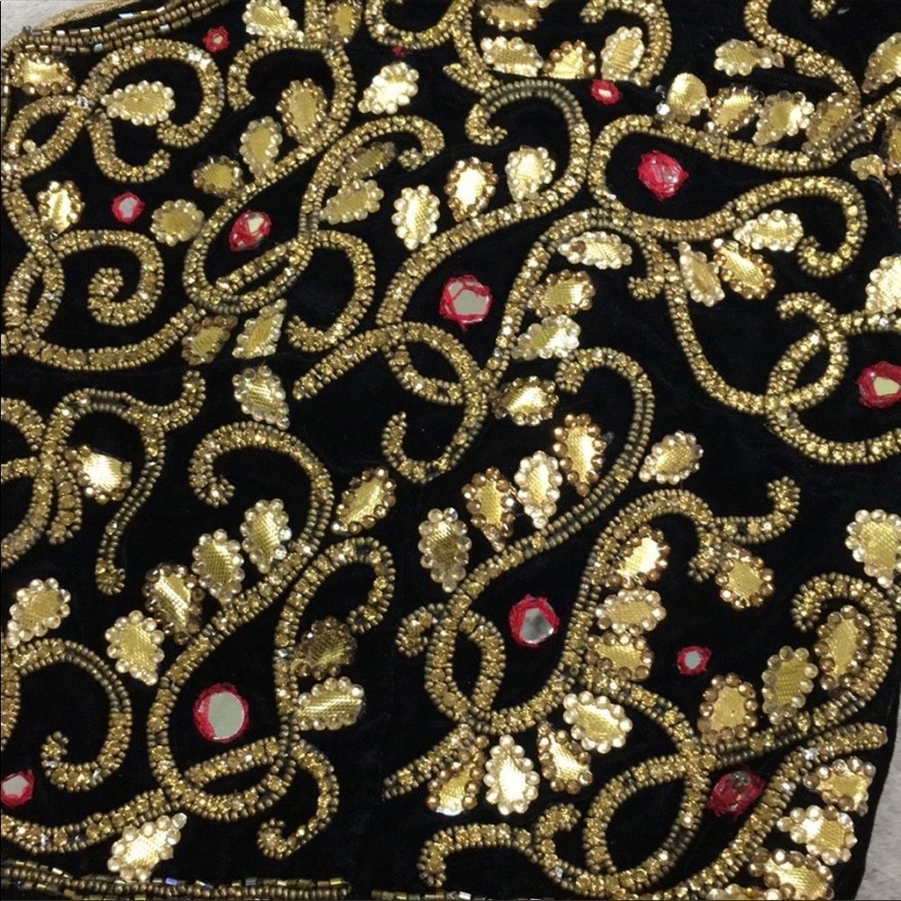 Black Velvet Heavy Work Blouse - Picture 2 of 5